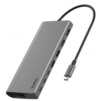  벨킨 8-in-1 USB 4K 1Gbps 10Gbps 100W PD 실리콘모션 맥북 M1M2M3 허브 듀얼