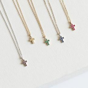 [ELYONA fine] 14k gold Mini Cross Necklace (S1990074)