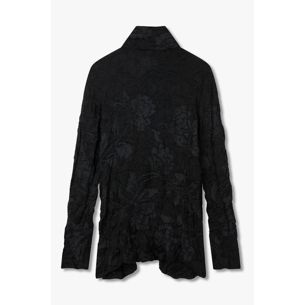 [Y`s]플라워 링클드 니트 가디건 6615330206000