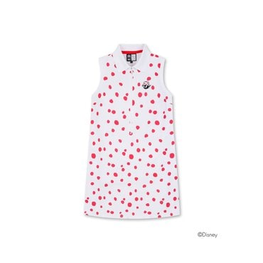 왁 Women Dalmatian Pattern Polo Dress(WWTCX24313REX)