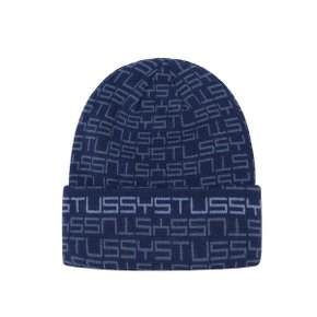 [해외] 스투시 JACQUARD CUFF BEANIE 네이비