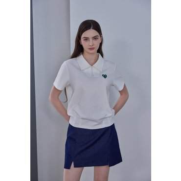고엑스오 스마일하트 플랫 카라탑 화이트
