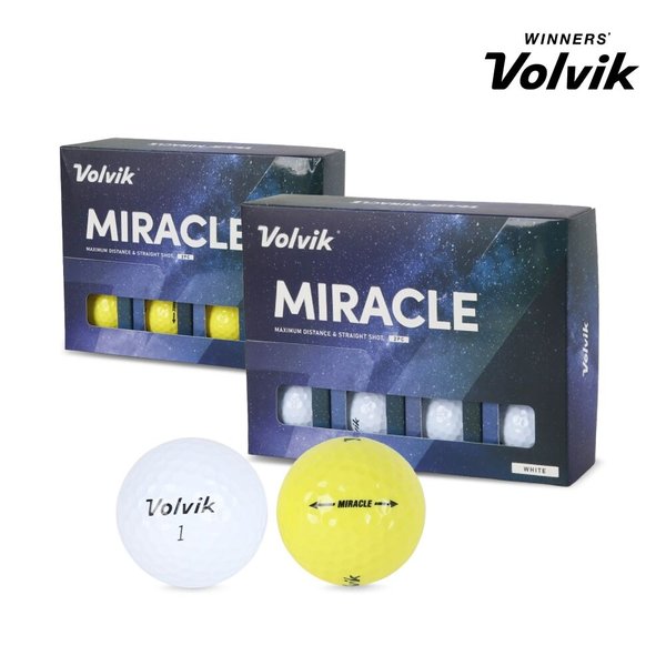 [볼빅 정품] 25년 신상품 미라클 프리미엄 골프공 골프볼 2피스