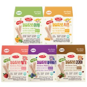 칼슘 츄러스 블루베리+딸기+치즈+코코아+야채 아기과자 쌀과자 떡뻥