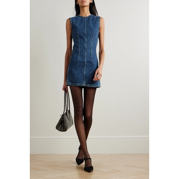 바튼 데님 미니 원피스 46376663162939643