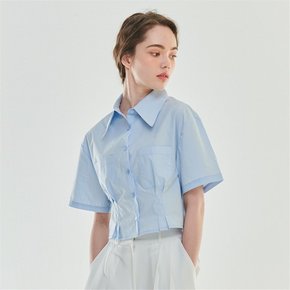 PIN TUCK POCKET SHIRT SKY BLUE