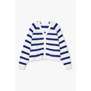 GCUT [지컷25S/S]스트라이프 패턴 크롭 가디건(7215250580)
