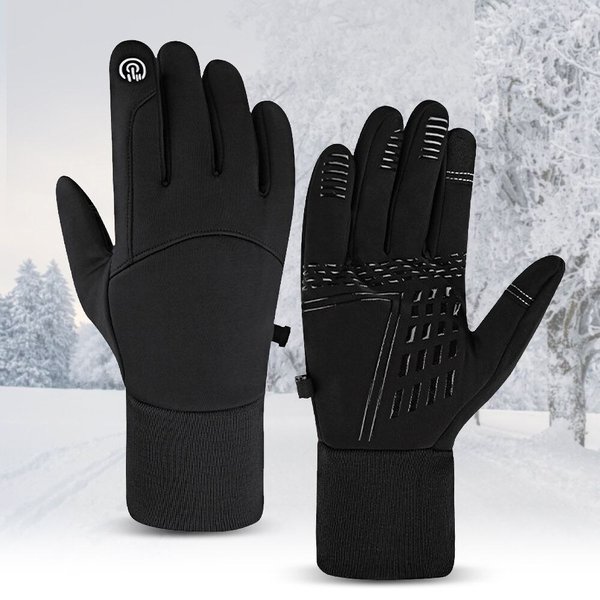 [옷자락] 여자 기모 검정색 따뜻한 터치 방한 겨울 장갑