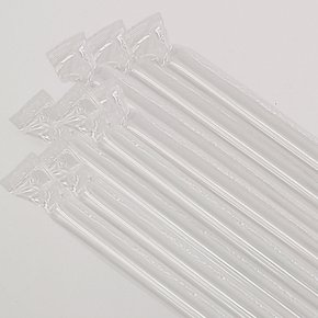 버블티 스무디 빨대 12mm x 25cm 투명 1600개 벌크/개별포장