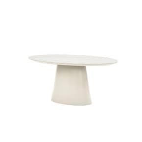 보테 세라믹 타원형식탁 160cm_화이트