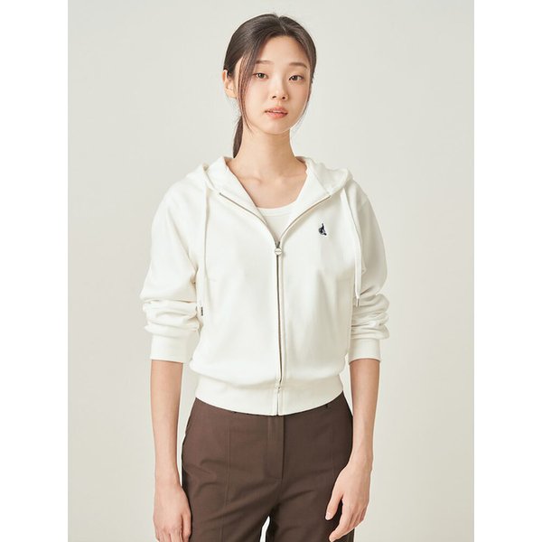 면 혼방 후드 집업  아이보리 (BF5841C030)