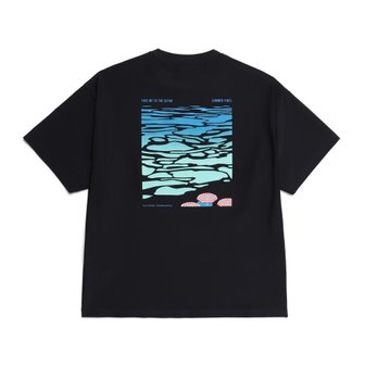 내셔널지오그래픽 [여주점] N252MRG430 세미오버핏 반팔 워터 티셔츠 CARBON BLACK