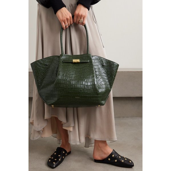 드멜리어 뉴욕 라지 크로크 가죽 토트백 46376663162972698