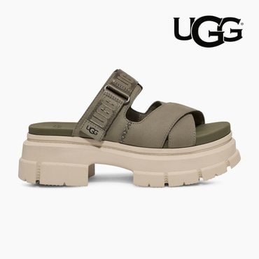 UGG 어그 슬리퍼 애쉬톤 슬라이드 모스 그린 여성 키높이 여름 샌들