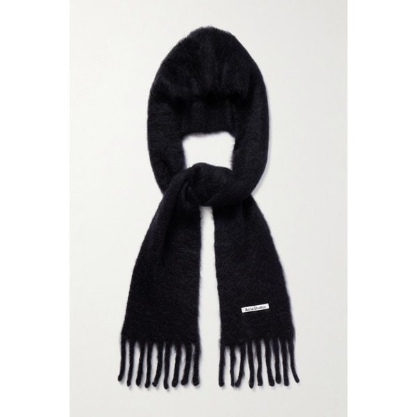 후드 프린지 모헤어 울 블렌드 스카프 46376663162904436