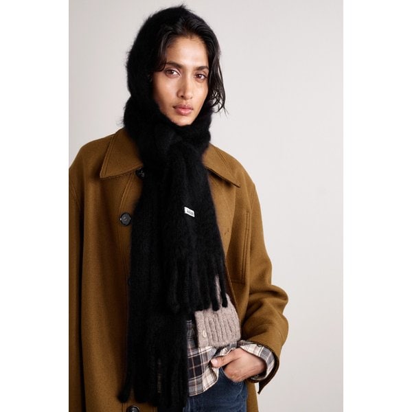 후드 프린지 모헤어 울 블렌드 스카프 46376663162904436