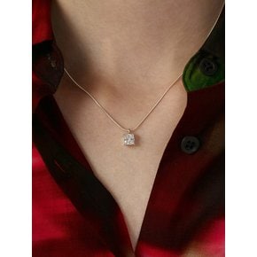 Square Crystal Pendant Necklace