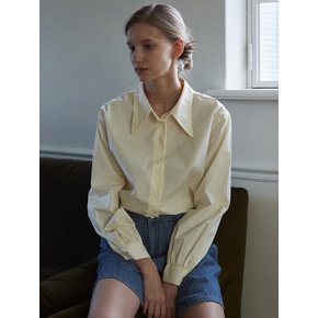 LOVELY BIG COLLAR SHIRTS_CREAM