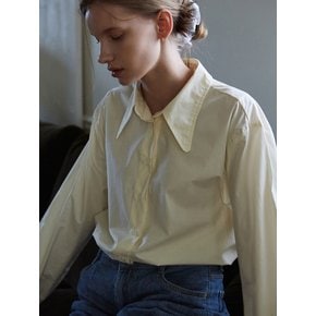 LOVELY BIG COLLAR SHIRTS_CREAM