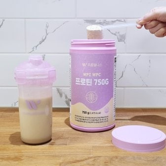 푸름웰니스 고단백 식사대용 푸름웰니스 WPI WPC 프로틴쉐이크 미숫가루맛 750g