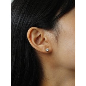 [White gold] Basic Cubic Earrings (XL)