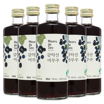  산머루 농원 감악산 머루주 12도 360ml x5병