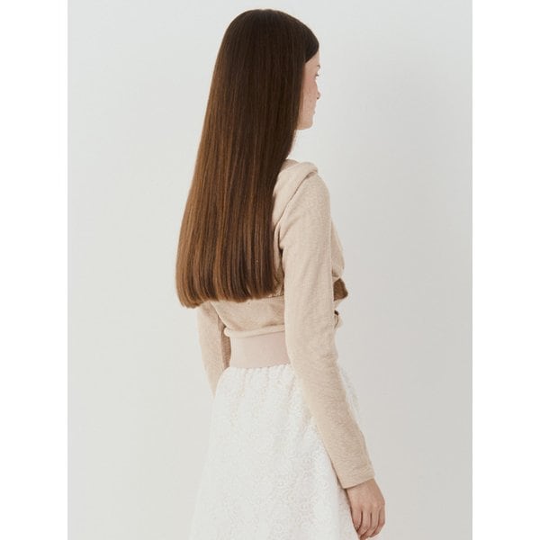 THREE BUTTON HODDIE BEIGE