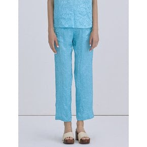 Wrinkle Glossy Pants_Light Blue