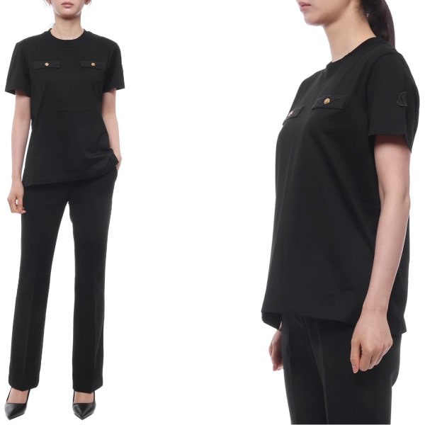 [부산점] 26SS 여성 모크 포켓 반팔티셔츠 (8C00023 89B9B 999 26S)