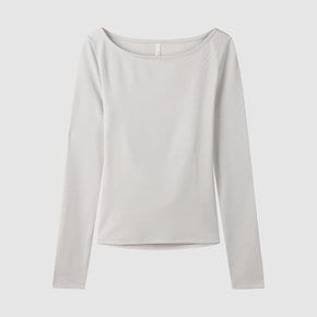 여성 롱 슬리브 티셔츠 L KHAKI