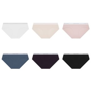 6종 1택 화이트밴드 젤리 프리컷 심리스 팬티 (CEWPT458BK,DBU,IV,LPK,PU,SK,)