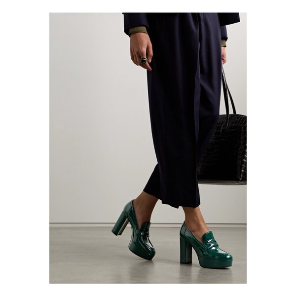 뉘 페이턴트 가죽 플랫폼 펌프스 70mm 터쿼이즈 46376663162901466