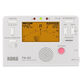 TM-60 WH (KORG) 튜너 메트놈 화이트 스즈아키 브러쉬 밴드로 지속적으로 사용할 수 있습니다.