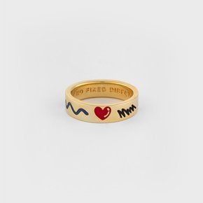 DOODLE RNG6mm SILVER92518K GOLD PLATED