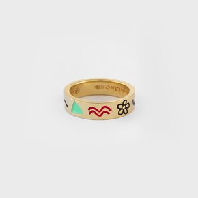 DOODLE RNG6mm SILVER92518K GOLD PLATED