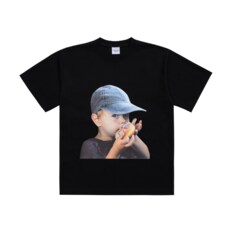 BABY FACE SHORT SLEEVE T-SHIRT BLACK CAP BOY 캡보이