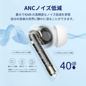 QCY HT05 ANC 10mm Bluetooth 5.2 IPX5 (MeloBuds ANC) 무선 이어폰 노이즈 캔슬링 이어폰 외음