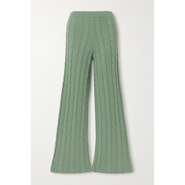 케이블 니트 울 블렌드 플레어 팬츠 1647597325234645