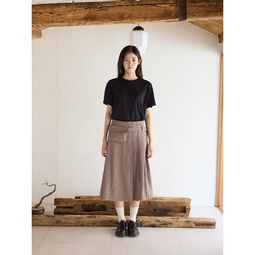 폴트 Pouch pleated skirt / Cocoa