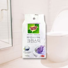 스카치브라이트 베이킹소다 톡톡 크린스틱 리필 5매_화장실 욕실 청소솔 변기청소