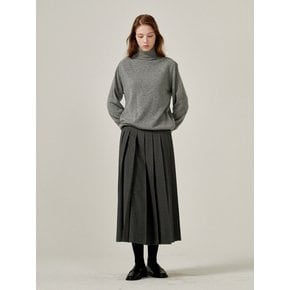 Wrap pleats skirts (Dark grey)