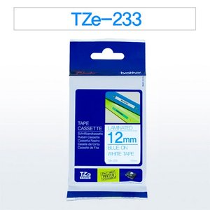 오피스넥스 브라더 테이프카트리지(TZe-233 12mm 흰색 청색문자)