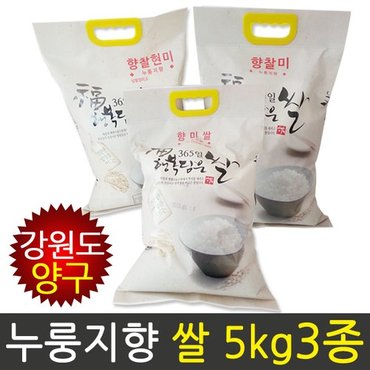  강원도 양구 쌀 5kg 3종 선택 향미쌀 향찰현미 향찰미 누룽지향