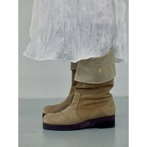 Real Lamb Skin Suede Cabra Boots(3colors)