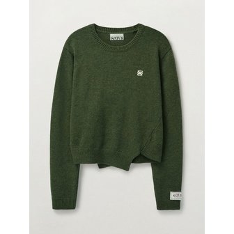 세터 더블린 언발란스 캐시미어 블렌드 니트_올리브 카키