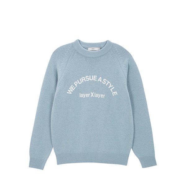 Layer Printing Knit_Sky Blue