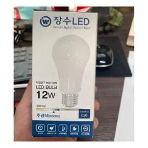 장수램프 LED A19 E26 전구12W(주광색)6500K 조명