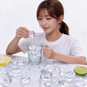 가짜 얼음 모형 촬영 소품 장식용 홈카페 감성 인테리어 24pcs