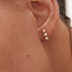 Bale triple earring - silver