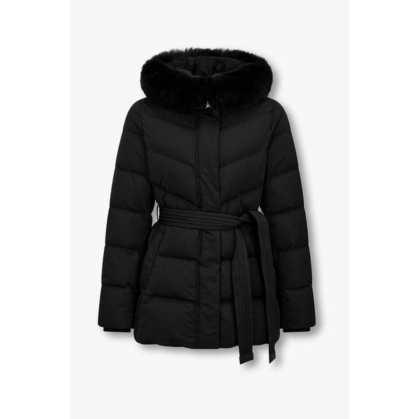 폭스 퍼 슬림 벨티드 다운 점퍼 7155417003199